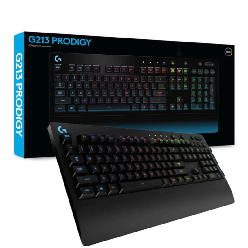 Gaming Tipkovnica USB Logitech G213 Prodigy US international | SLO gravura črna RGB (920-008093) LOGITECH Gaming Tipkovnica USB Logitech G213 Prodigy US international | SLO gravura črna RGB (920-008093)