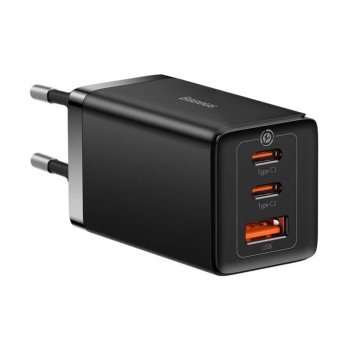 Hišni polnilec 100-240V => USB-A 2x USB-C 65W za mobilni telefon ali tablični računalnik Baseus GaN5 Pro PD3 + PPS + QC3 (CCGP120201)