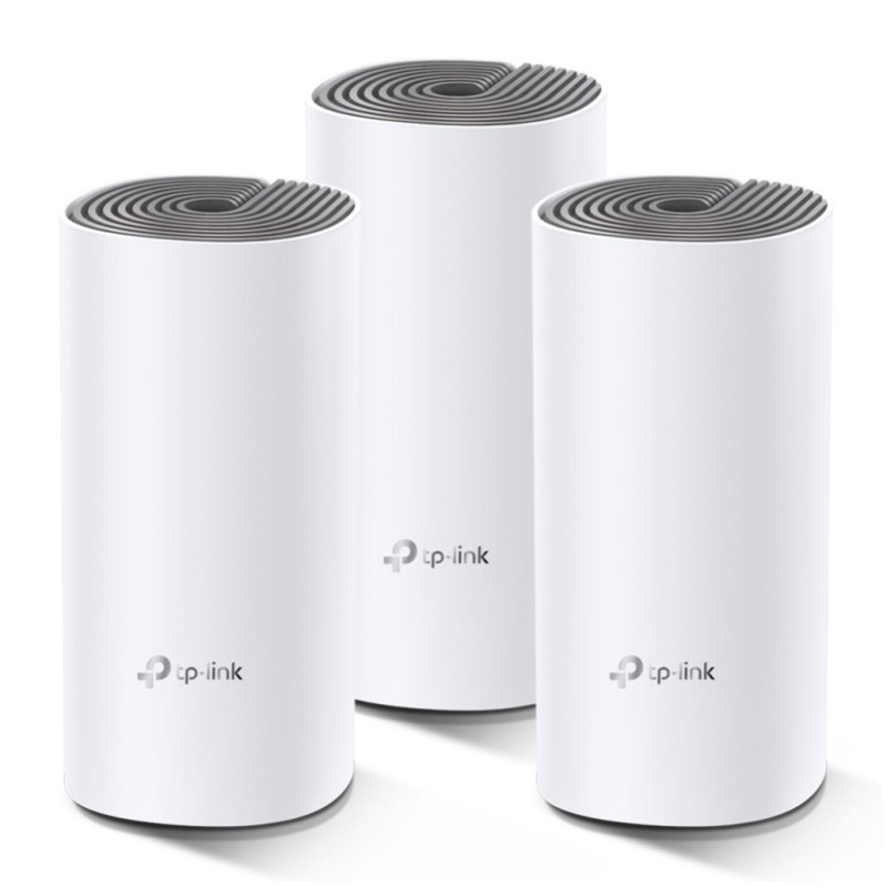 Usmerjevalnik brezžični mrežni sistem TP-Link Deco E4 WiFi5 802.11ac AC1200 867Mbit/s MESH MU-MIMO 2xLAN 2x notranja antena (Deco E4(3-pack)) TP-LINK Usmerjevalnik brezžični mrežni sistem TP-Link Deco E4 WiFi5 802.11ac AC1200 867Mbit/s MESH MU-MIMO 2xLAN 2x notranja antena (Deco E4(3-pack))