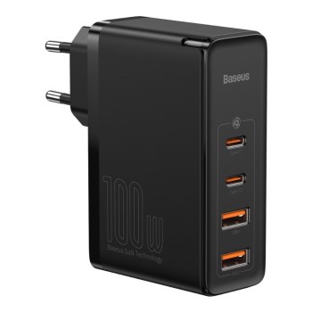 Hišni polnilec Baseus 100-240V => 2x USB-A 2x USB-C 100W GaN2 Lite PD3 QC4 SCP črn (CCGAN2L-E01) Baseus GaN2 Pro Quick Travel Charger 2x USB + 2x USB-C, 100W, EU (Black) Hišni polnilec Baseus 100-240V => 2x USB-A 2x USB-C 100W GaN2 Lite PD3 QC4 SCP črn (CCGAN2L-E01) Baseus GaN2 Pro Quick Travel Charger 2x USB + 2x USB-C, 100W, EU (Black)