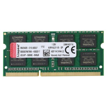 SO-DIMM DDR3L  8GB 1600MHz CL11 Single (1x8GB) KINGSTON 1,35V (KVR16LS11/8)