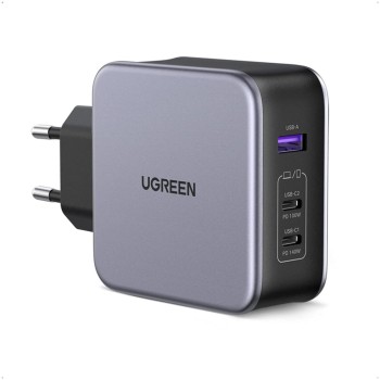 Hišni polnilec 100-240V => 2x USB-C (ž) 1x USB-A (ž) 140W 3.1 GaN Ugreen Hišni polnilec 100-240V => 2x USB-C (ž) 1x USB-A (ž) 140W 3.1 GaN Ugreen