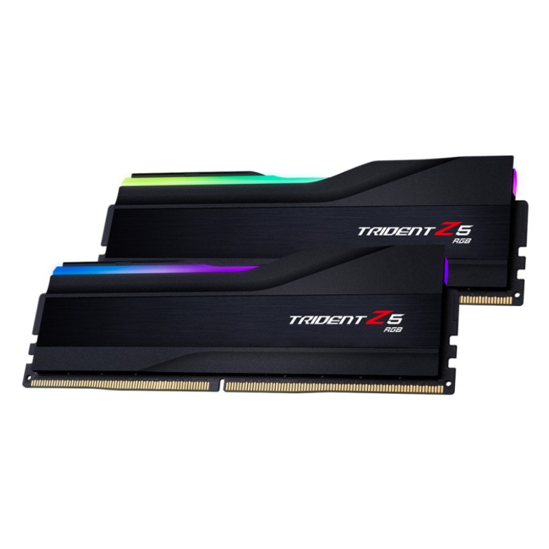 DDR5 32GB 6400MHz CL32 KIT (2x16GB) G.Skill Trident Z5 RGB 1,40V Gaming črna (F5-6400J3239G16GX2-TZ5RK) G.Skill DDR5 32GB 6400MHz CL32 KIT (2x16GB) G.Skill Trident Z5 RGB 1,40V Gaming črna (F5-6400J3239G16GX2-TZ5RK)