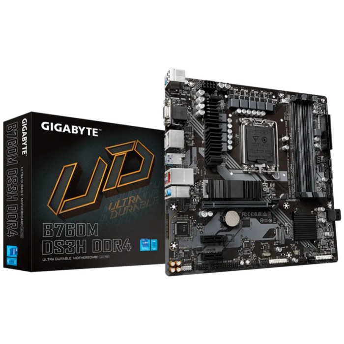 Osnovna plošča 1700 Gigabyte B760M DS3H microATX DDR4 2,5Gb LAN 2xM.2 HDMI VGA 2xDP