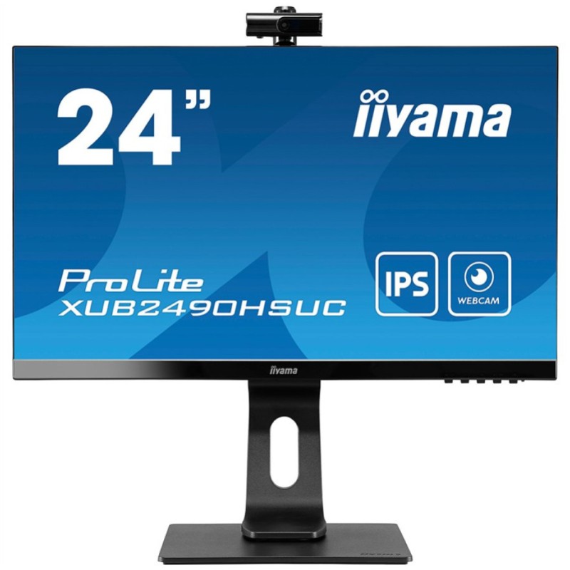 Monitor Iiyama 60,5 cm (23,8) XUB2490HSUC-B5 1920x1080 konferenca IPS 4ms VGA HDMI DisplayPort USB2.0 Pivot Kamera Zvočniki  sRGB99%