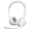 Slušalke žične Logitech naglavne z mikrofonom USB H390 bele (981-001286)