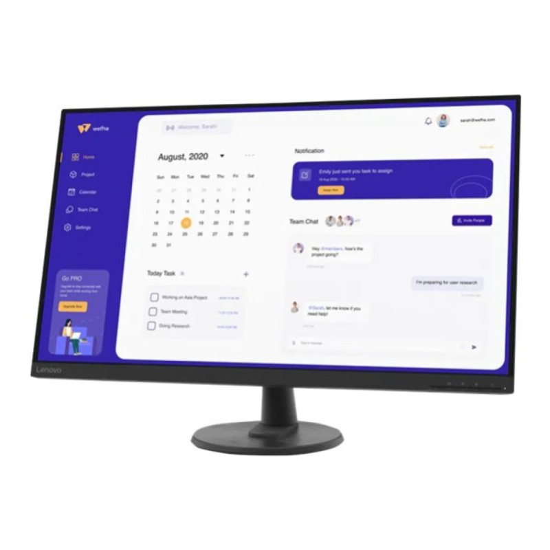 Monitor Lenovo 80 cm (31,5) D32u-40 3840x2160 VA 4ms 2xHDMI DisplayPort  NTSC72% FreeSync črna