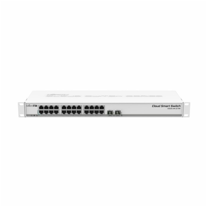 STIKALO 24-PORT 2x SFP+ Mikrotik 100/1000 PoE Rackmount (CSS326-24G-2S+RM)