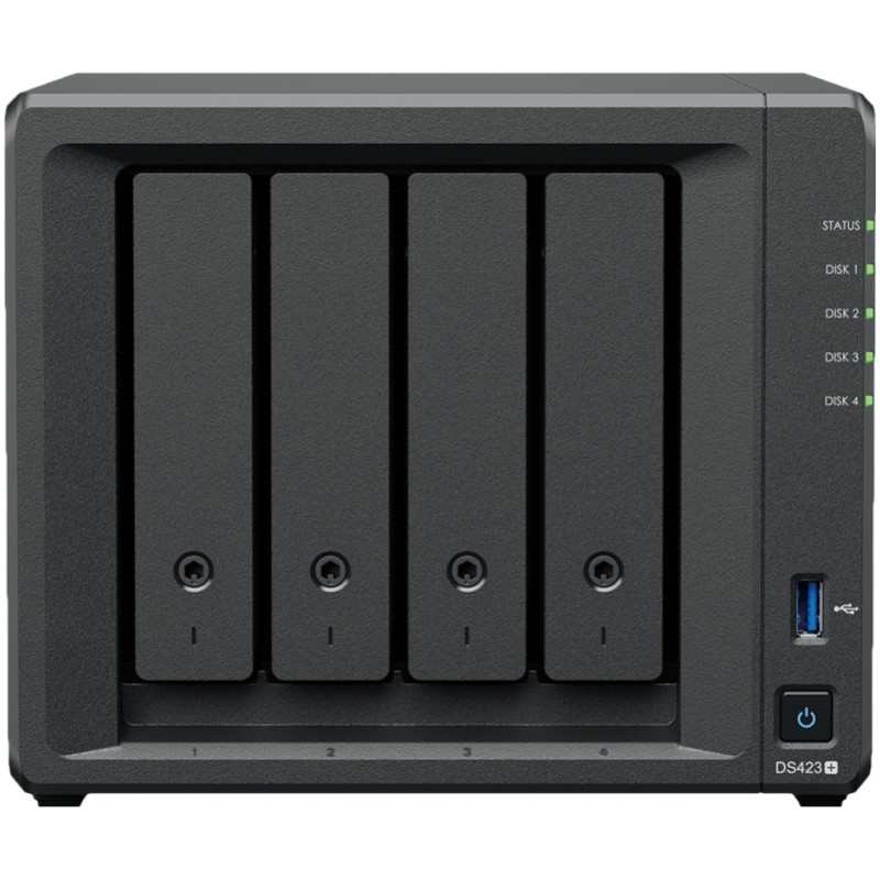 NAS ohišje Synology DS-423+ (2GB, Celeron J4125) All-In-One server 4x 3.5 SATA 2x M.2 NVMe SSD 4-Bay