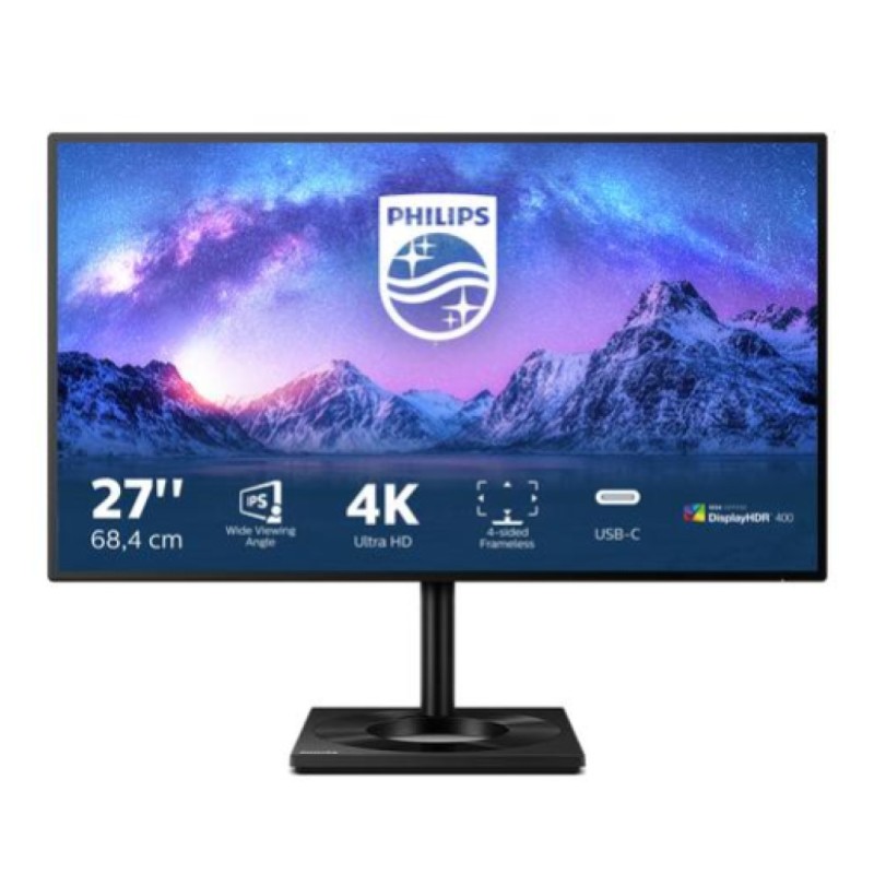 Monitor Philips 68,6 cm (27,0) 279C9 3840x2160 IPS 5ms 2xHDMI DisplayPort USB-C 65W 4xUSB3.2 Pivot 3H sRGB109% FreeSync HDR400 C-line PHILIPS Monitor Philips 68,6 cm (27,0) 279C9 3840x2160 IPS 5ms 2xHDMI DisplayPort USB-C 65W 4xUSB3.2 Pivot 3H sRGB109% FreeSync HDR400 C-line