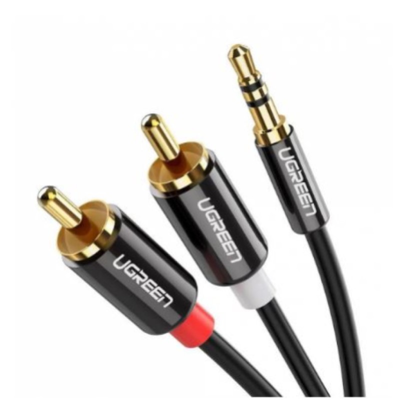 Kabel Audio 3,5mm M => 2 x Cinch M - 2,0m Ugreen (10584) UGREEN Kabel Audio 3,5mm M => 2 x Cinch M - 2,0m Ugreen (10584)