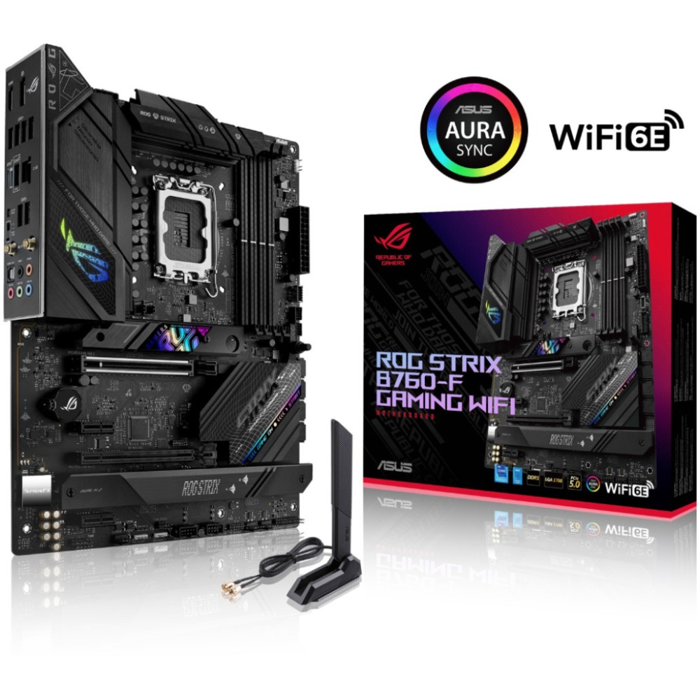 Osnovna plošča 1700 ASUS ROG STRIX B760-F GAMING WIFI DDR5 3x M.2 HDMI, DisplayPort (90MB1CT0-M0EAY0) ASUS Osnovna plošča 1700 ASUS ROG STRIX B760-F GAMING WIFI DDR5 3x M.2 HDMI, DisplayPort (90MB1CT0-M0EAY0)