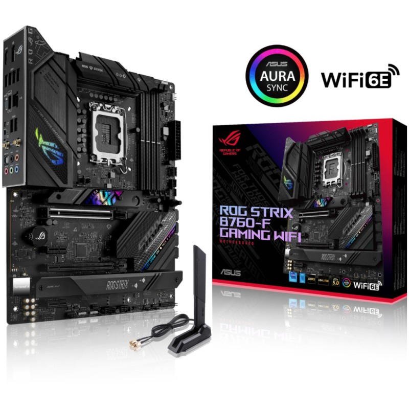 Osnovna plošča 1700 ASUS ROG STRIX B760-F GAMING WIFI DDR5 3x M.2 HDMI, DisplayPort (90MB1CT0-M0EAY0) ASUS Osnovna plošča 1700 ASUS ROG STRIX B760-F GAMING WIFI DDR5 3x M.2 HDMI, DisplayPort (90MB1CT0-M0EAY0)