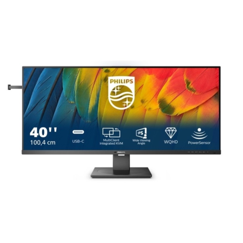 Monitor Philips 101,6 cm (40,0) 40B1U5600 3440x1440 120Hz IPS 4ms HDMI DisplayPort USB-C 100W 4xUSB3.2 HAS Zvočniki 3H sRGB121% AdaptiveSync KVM HDR400 Serija 5000 PHILIPS Monitor Philips 101,6 cm (40,0) 40B1U5600 3440x1440 120Hz IPS 4ms HDMI DisplayPort USB-C 100W 4xUSB3.2 HAS Zvočniki 3H sRGB121% AdaptiveSync KVM HDR400 Serija 5000