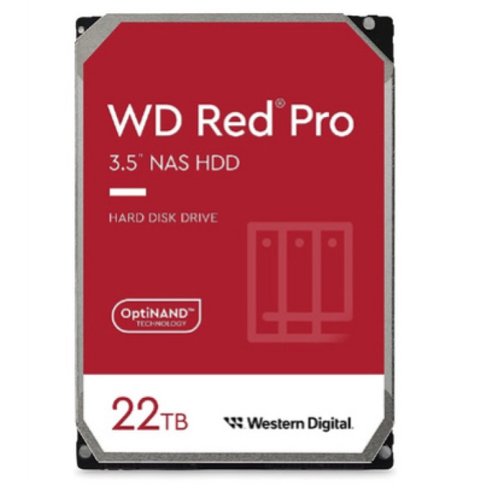 Trdi disk 22TB WD WD221KFGX - Red PRO 512MB - primeren za snemalnike 24/7 (WD221KFGX)
