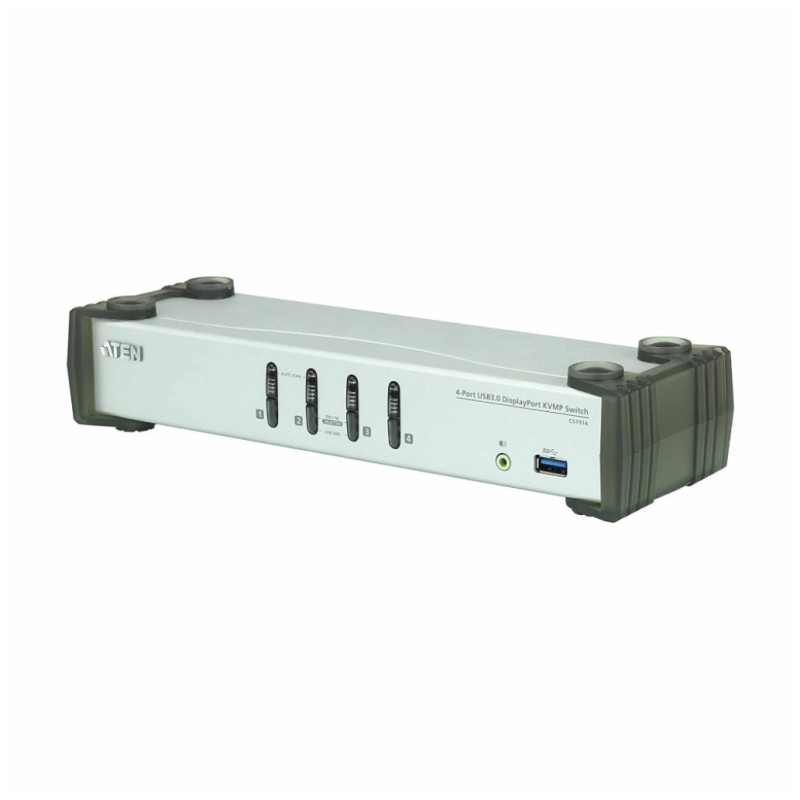 Stikalo KVM ATEN 4x1 DisplayPort 4xUSB s kabli CS1914 Siv Aten Stikalo KVM ATEN 4x1 DisplayPort 4xUSB s kabli CS1914 Siv
