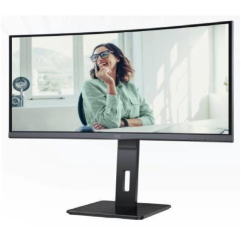 Monitor AOC 86,4 cm (34,0) CU34P3CV 3440x1440 Curved 100Hz VA 4ms HDMI DisplayPort USB-C 65W 4xUSB3.2 HAS Zvočniki 2x5W  3H RJ45 KVM