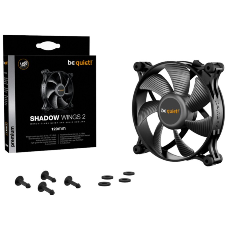 Ventilator be quiet! Shadow Wings 2 120mm črna be quiet! Ventilator be quiet! Shadow Wings 2 120mm črna