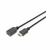 KABEL HDMI/HDMI M/F  5,0m podaljšek Digitus pozlačeni kontakti V1,4 (AK-330201-050-S)