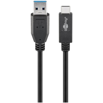 Kabel USB-C => USB-A 3.1 Gen2 20V 3A 60W 0,50m Goobay (41073) Kabel USB-C => USB-A 3.1 Gen2 20V 3A 60W 0,50m Goobay (41073)