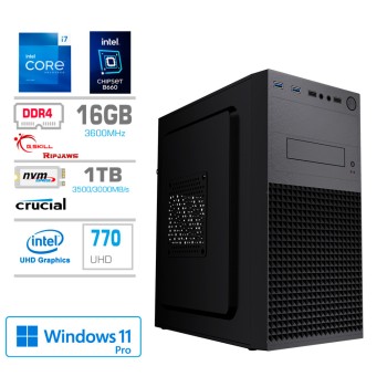 Računalnik MEGA MT S4 i7-13700/Intel 770/16GB/1TB-4.0/450W/Win11Pro
