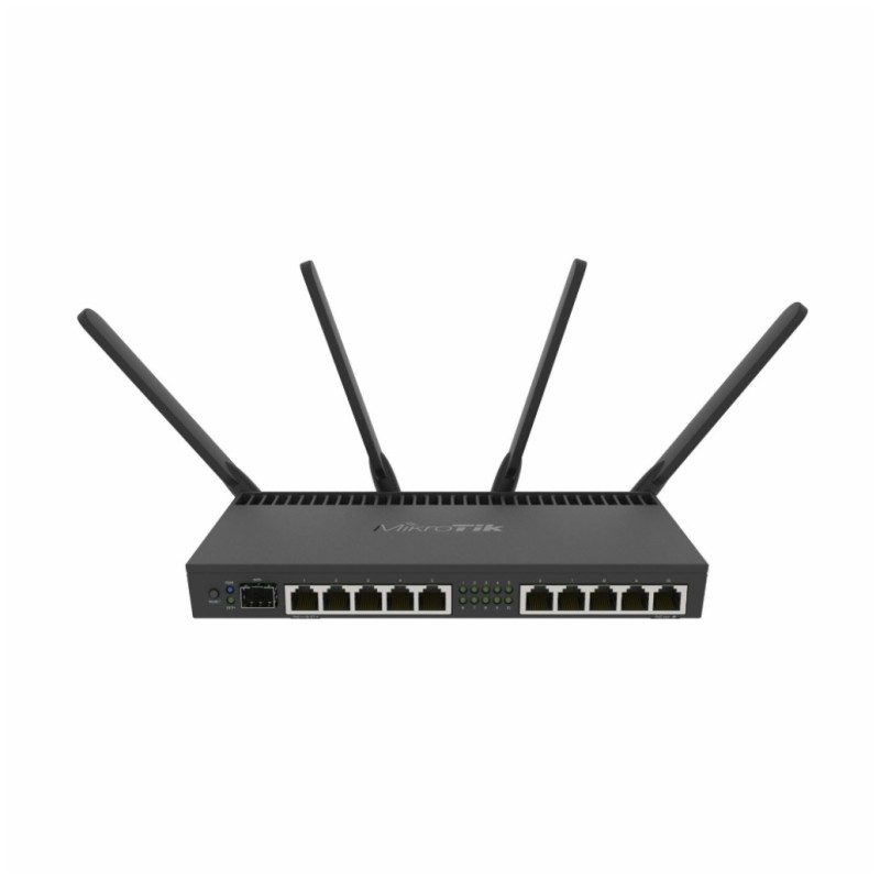 Usmerjevalnik brezžični Mikrotik WiFi5 802.11ac AC2000 1733Mbit/s 10xLAN 1xSFP+ 4x antena (RB4011iGS+5HacQ2HnD-IN) MIKROTIK Usmerjevalnik brezžični Mikrotik WiFi5 802.11ac AC2000 1733Mbit/s 10xLAN 1xSFP+ 4x antena (RB4011iGS+5HacQ2HnD-IN)