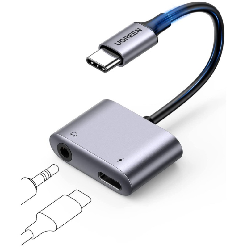 Adapter UGREEN CM231 USB-C => 3.5mm + USB-C DAC PD60W UGREEN Adapter UGREEN CM231 USB-C => 3.5mm + USB-C DAC PD60W
