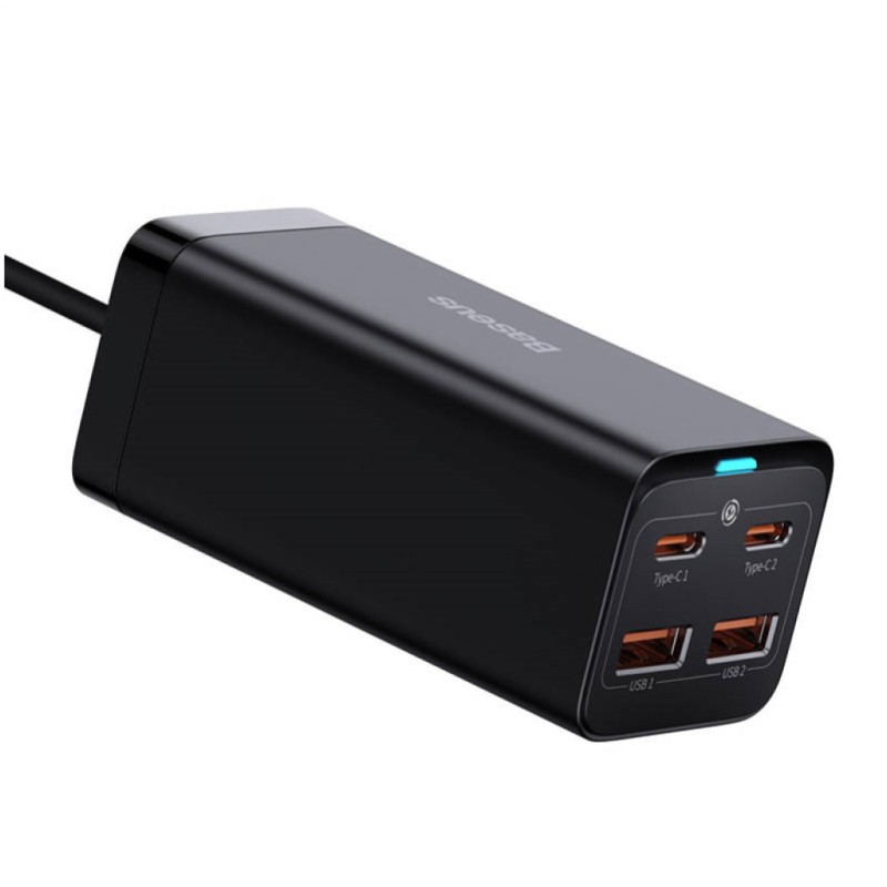 Hišni polnilec 100-240V => 2x USB-A 2x USB-C 100W za mobilni telefon ali tablični računalnik GaN3 PD3 + QC4 AFC Baseus (CCGP000101)