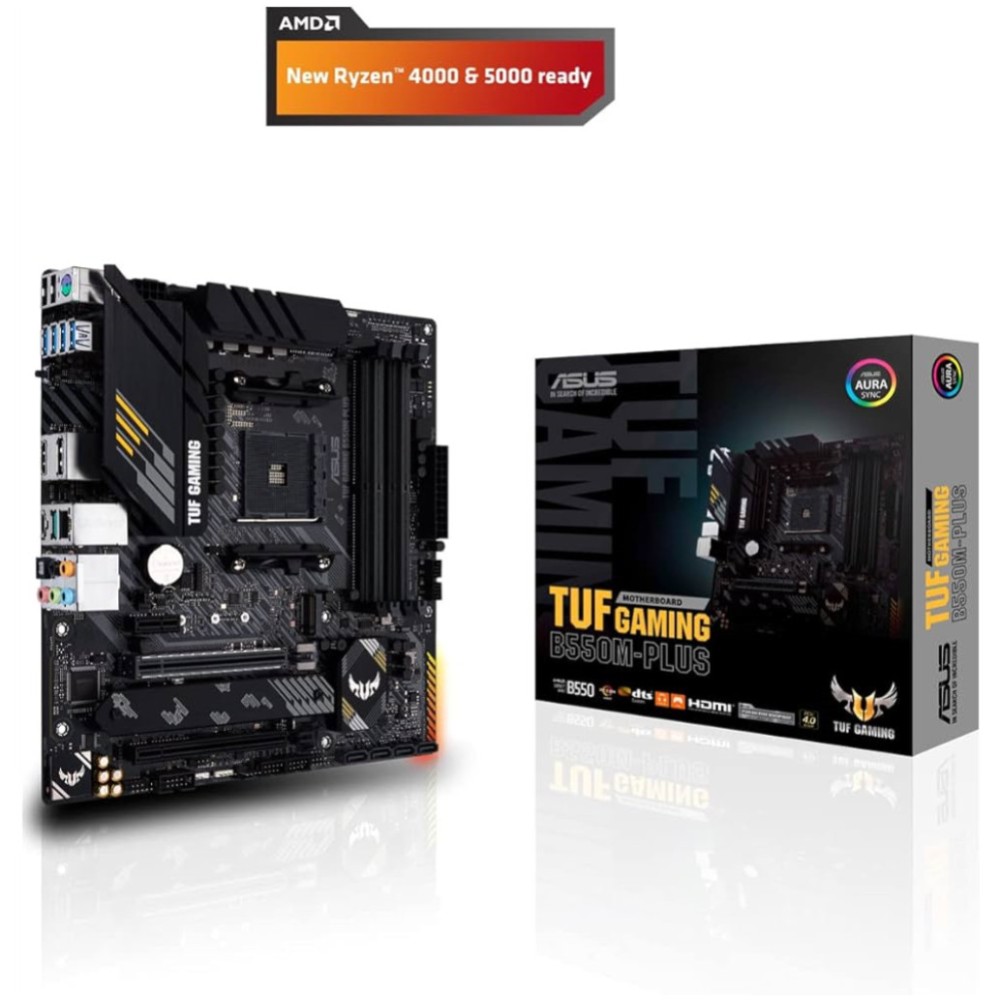 Osnovna plošča AM4 Asus TUF GAMING B550M-PLUS microATX 1xHDMI 2.1 1xDisplayPort 1.2 ASUS Osnovna plošča AM4 Asus TUF GAMING B550M-PLUS microATX 1xHDMI 2.1 1xDisplayPort 1.2