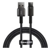 Kabel USB-C => USB-A 2.0 tekstil ovoj 1,00m 11V/6A 66W QC3 Tungsten Gold Baseus črn (CATWJ-B01) Baseus Kabel USB-C => USB-A 2.0 tekstil ovoj 1,00m 11V/6A 66W QC3 Tungsten Gold Baseus črn (CATWJ-B01)
