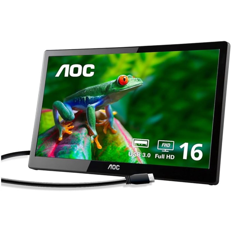 Monitor AOC 39,6 cm (15,6) I1659FWUX 1920x1080 Prenosni monitor IPS 10ms USB3.0 AOC Monitor AOC 39,6 cm (15,6) I1659FWUX 1920x1080 Prenosni monitor IPS 10ms USB3.0