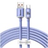 Kabel USB-C => USB-A 2.0 tekstil ovoj 2,00m 5A Baseus Crystal Shine – vijolčen (CAJY000505) Baseus Kabel USB-C => USB-A 2.0 tekstil ovoj 2,00m 5A Baseus Crystal Shine – vijolčen (CAJY000505)