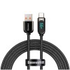 Kabel USB-C => USB-A 2.0 tekstil ovoj 1,00m 6A Baseus Display – črn (CASX020001) Baseus Kabel USB-C => USB-A 2.0 tekstil ovoj 1,00m 6A Baseus Display – črn (CASX020001)