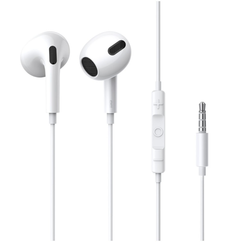 Slušalke žične ušesne 1x 3,5mm stereo Baseus Encok H17 z mikrofonom bele (NGCR020002) Baseus Slušalke žične ušesne 1x 3,5mm stereo Baseus Encok H17 z mikrofonom bele (NGCR020002)