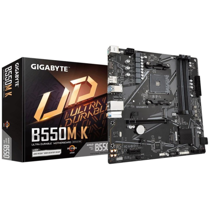 Osnovna plošča AM4 GigaByte B550M-K microATX 1xHDMI 2.1 1xDisplayPort 1.4 GIGABYTE Osnovna plošča AM4 GigaByte B550M-K microATX 1xHDMI 2.1 1xDisplayPort 1.4