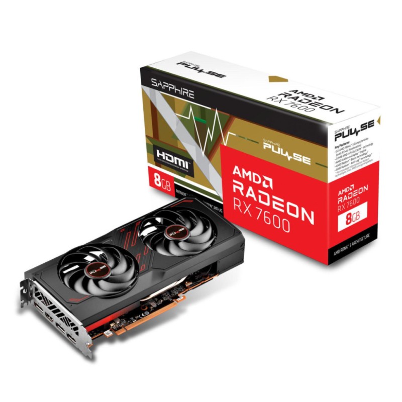 Grafična kartica AMD RX 7600 Sapphire Gaming OC - 8GB GDDR6 | 1xHDMI 3xDisplayport 1.4a (11324-01-20G) Sapphire Grafična kartica AMD RX 7600 Sapphire Gaming OC - 8GB GDDR6 | 1xHDMI 3xDisplayport 1.4a (11324-01-20G)