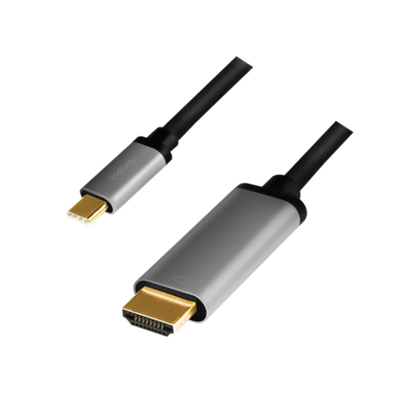 Kabel USB-C 3.2 Gen1 => HDMI 2.0 1,8m UHD 4K@60HZ ALU črn Logilink (CUA0101) LOGILINK Kabel USB-C 3.2 Gen1 => HDMI 2.0 1,8m UHD 4K@60HZ ALU črn Logilink (CUA0101)