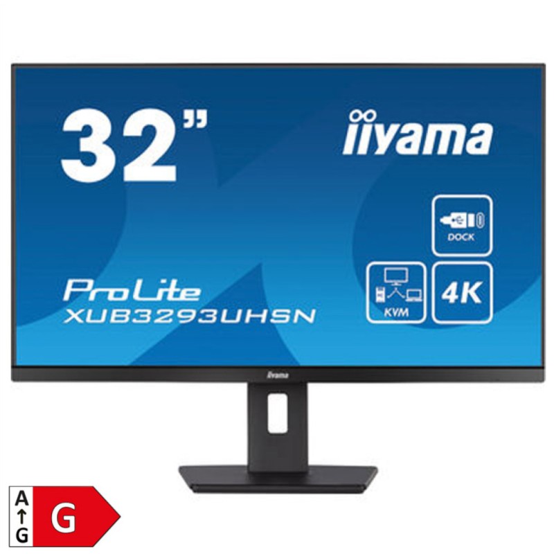 Monitor Iiyama 80 cm (31,5) XUB3293UHSN-B5 3840x2160 IPS 4ms HDMI DisplayPort USB-C 65W 2xUSB3.0 Pivot Zvočniki 2x3W sRGB99% KVM RJ45 ProLite Iiyama Monitor Iiyama 80 cm (31,5) XUB3293UHSN-B5 3840x2160 IPS 4ms HDMI DisplayPort USB-C 65W 2xUSB3.0 Pivot Zvočniki 2x3W sRGB99% KVM RJ45 ProLite