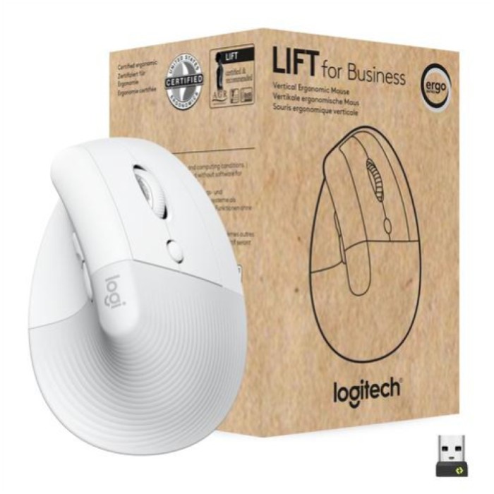 Miš brezžična + Bluetooth Logitech Lift Vertical For Business 4000DPI ergonomična bela (910-006496) Miš brezžična + Bluetooth Logitech Lift Vertical For Business 4000DPI ergonomična bela (910-006496)
