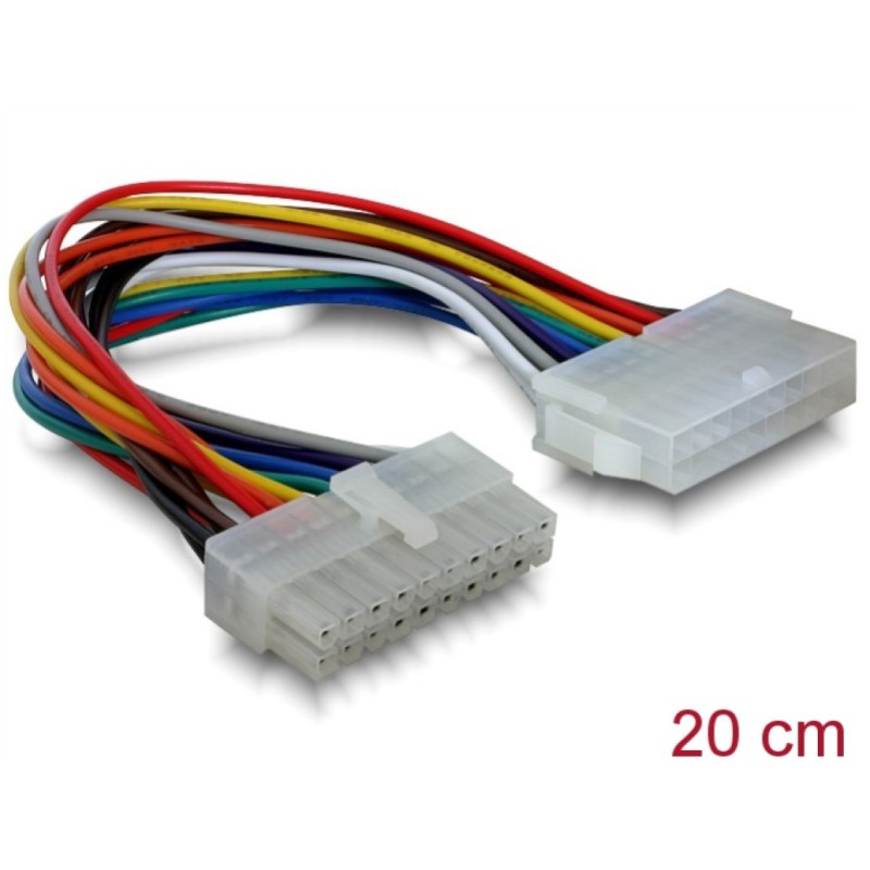 24-pin ATX na dual 24-pin ATX 0,2M podaljšek napajalni kabel za povezavo dveh napajalnikov Delock 24-pin ATX na dual 24-pin ATX 0,2M podaljšek napajalni kabel za povezavo dveh napajalnikov
