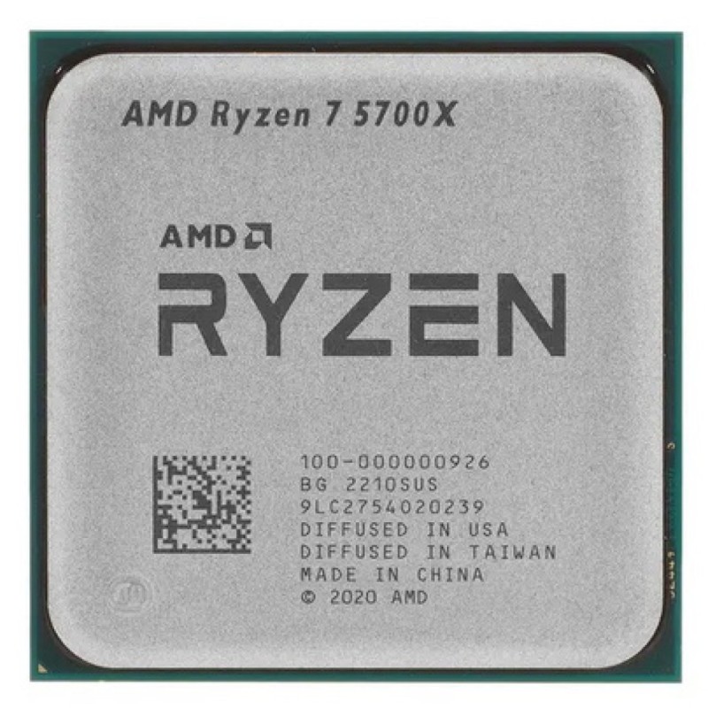 Procesor AMD AM4 Ryzen 7 5700X 8C/16T 3,4GHz/4,6GHz tray 65W brez grafike brez hladilnika AMD Procesor AMD AM4 Ryzen 7 5700X 8C/16T 3,4GHz/4,6GHz tray 65W brez grafike brez hladilnika