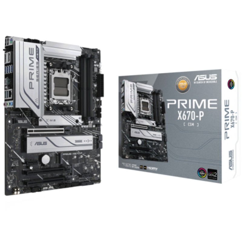 Osnovna plošča AM5 Asus PRIME X670-P-CSM ATX 1xHDMI 2.1 1xDisplayPort 1.4 ASUS Osnovna plošča AM5 Asus PRIME X670-P-CSM ATX 1xHDMI 2.1 1xDisplayPort 1.4