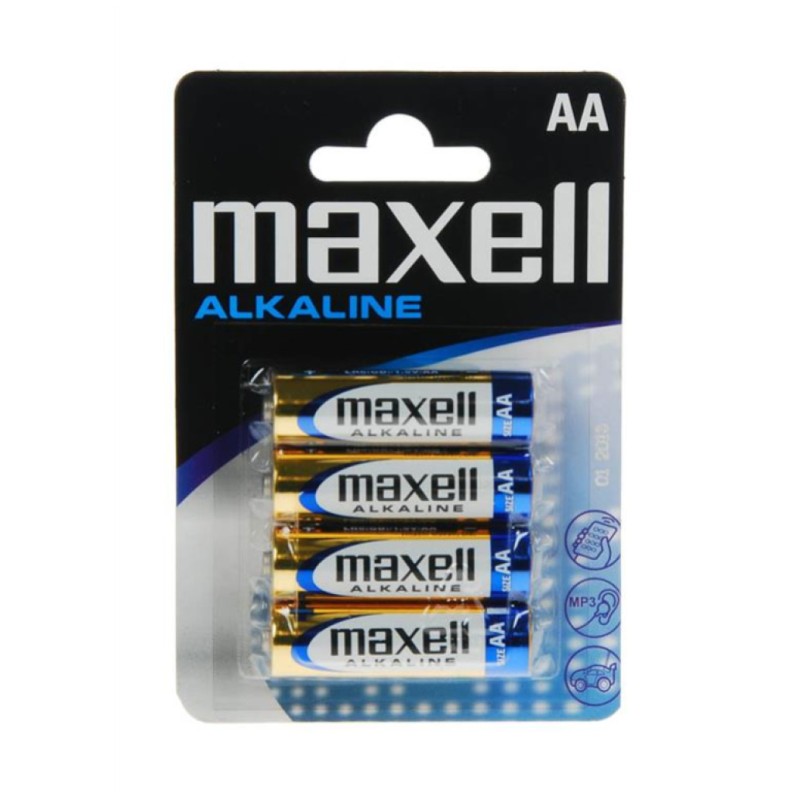 Baterijski vložek Alkalni 1,5V AA / LR6 4 kos MAXELL (mignon) Maxell Baterijski vložek Alkalni 1,5V AA / LR6 4 kos MAXELL (mignon)