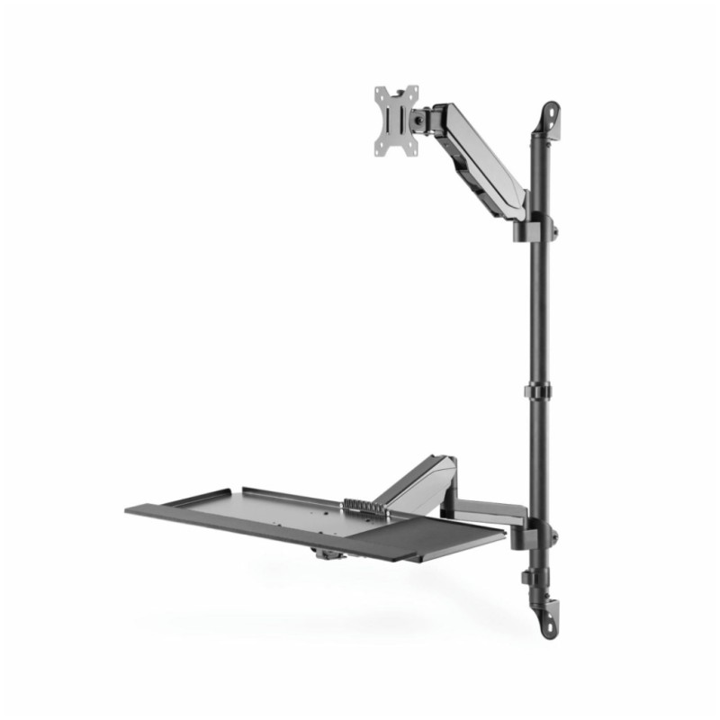 Nosilec za LCD monitor do 81cm (32) do 8kg s polico za tipkovnico in miško do 1kg črn DA-90372
