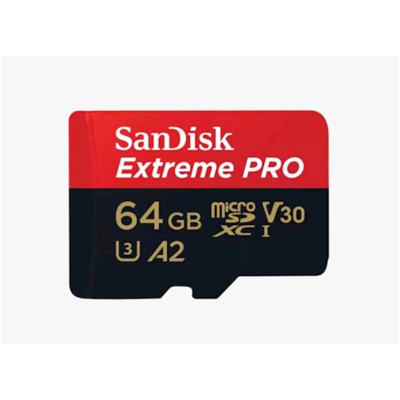 Spominska kartica SDXC-Micro 64GB Sandisk Extreme Pro 200MB/s/90MB/s U3 V30 UHS-I +adapter (SDSQXCU-064G-GN6MA) SANDISK Spominska kartica SDXC-Micro 64GB Sandisk Extreme Pro 200MB/s/90MB/s U3 V30 UHS-I +adapter (SDSQXCU-064G-GN6MA)