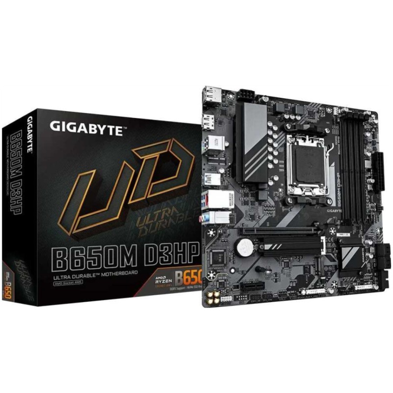 Osnovna plošča AM5 GigaByte B650M D3HP microATX 1xHDMI 2.1 2xDisplayPort 1.4 GIGABYTE Osnovna plošča AM5 GigaByte B650M D3HP microATX 1xHDMI 2.1 2xDisplayPort 1.4