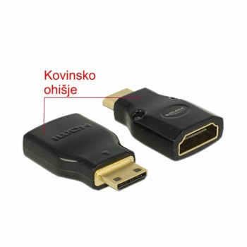 Adapter HDMI (ž) => mini HDMI (m) adapter Delock (65665) Adapter HDMI (ž) => mini HDMI (m) adapter Delock (65665)