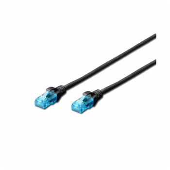 KABEL PATCH UTP Cat 5e  0,50m  RJ45 10/100 Digitus - črn (DK-1511-005/BLACK)