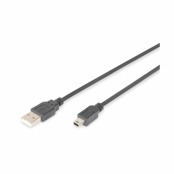 Kabel Digitus USB A-B mini 1,8m dvojno oklopljen črn Kabel Digitus USB A-B mini 1,8m dvojno oklopljen črn