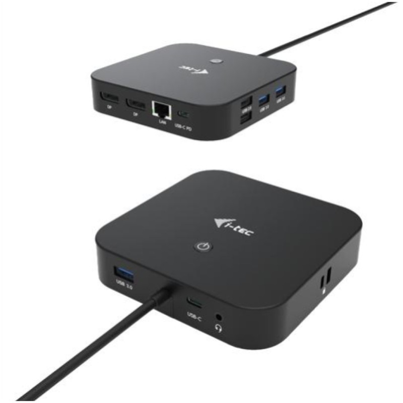 Priklopna postaja USB-C =>I-TEC 2xDisplayPort 1.4 5xUSB3.0 1xUSB-C 100W 1xLAN Audio (C31DUALDPDOCKPD)